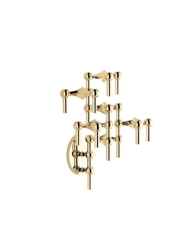 Applique murale pour bougeoirs - Gold - Stoff nagel - Design Contemporain - Maison Caldeira