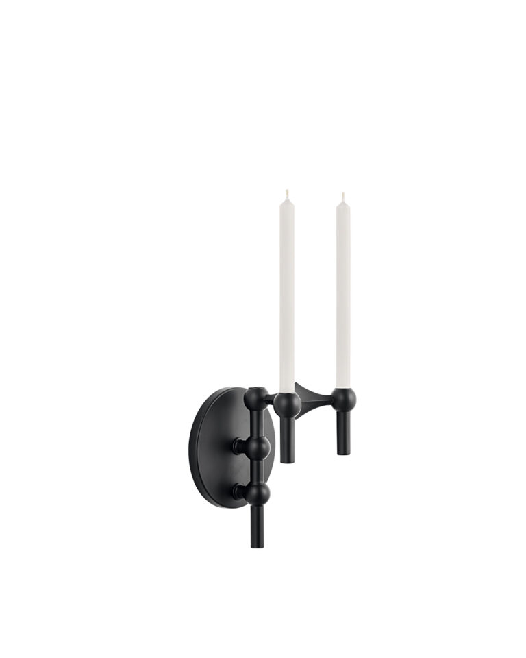Applique murale pour bougeoirs - Noir - Stoff nagel - Design Contemporain - Maison Caldeira
