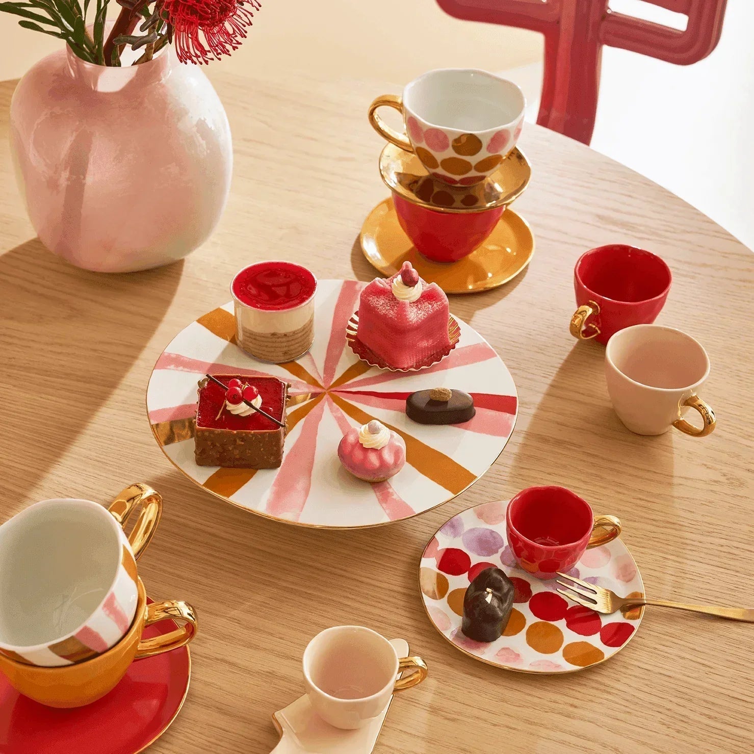 Assiette Bonjour Ø17 cm - Abricot au Kirsch (lot de 4) - Caldeira