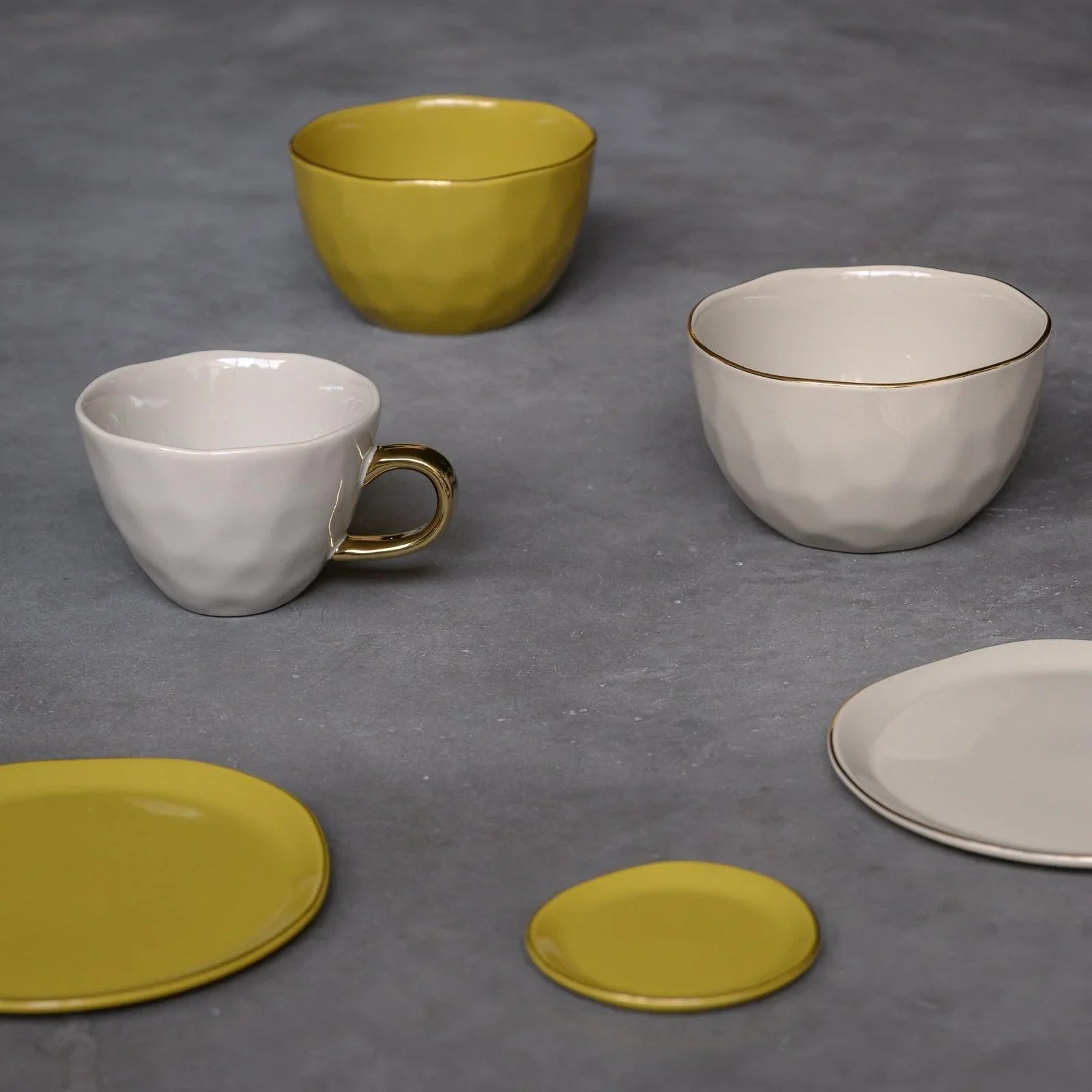 Assiette Bonjour Ø17 cm - Ambre Vert (lot de 4) - Caldeira