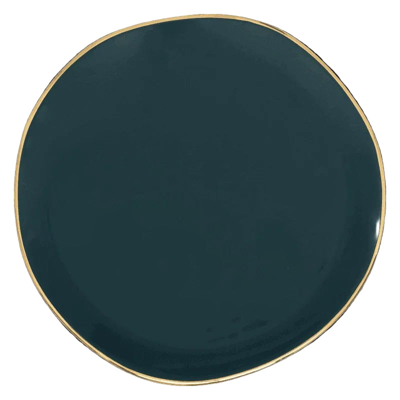 Assiette Bonjour Ø17 cm - Bleu Vert (lot de 4) - Caldeira