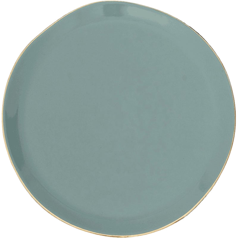 Assiette Bonjour Ø22,8 cm - Ardoise (lot de 4) - Caldeira