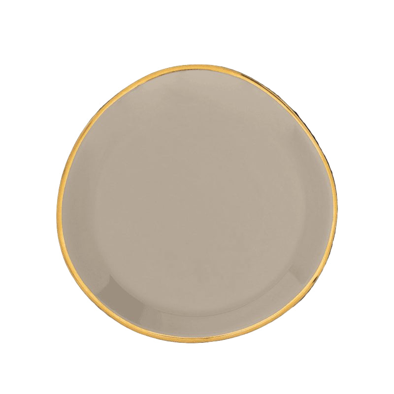 Assiette Bonjour Ø9 cm - Gris Matin (lot de 4) - Caldeira
