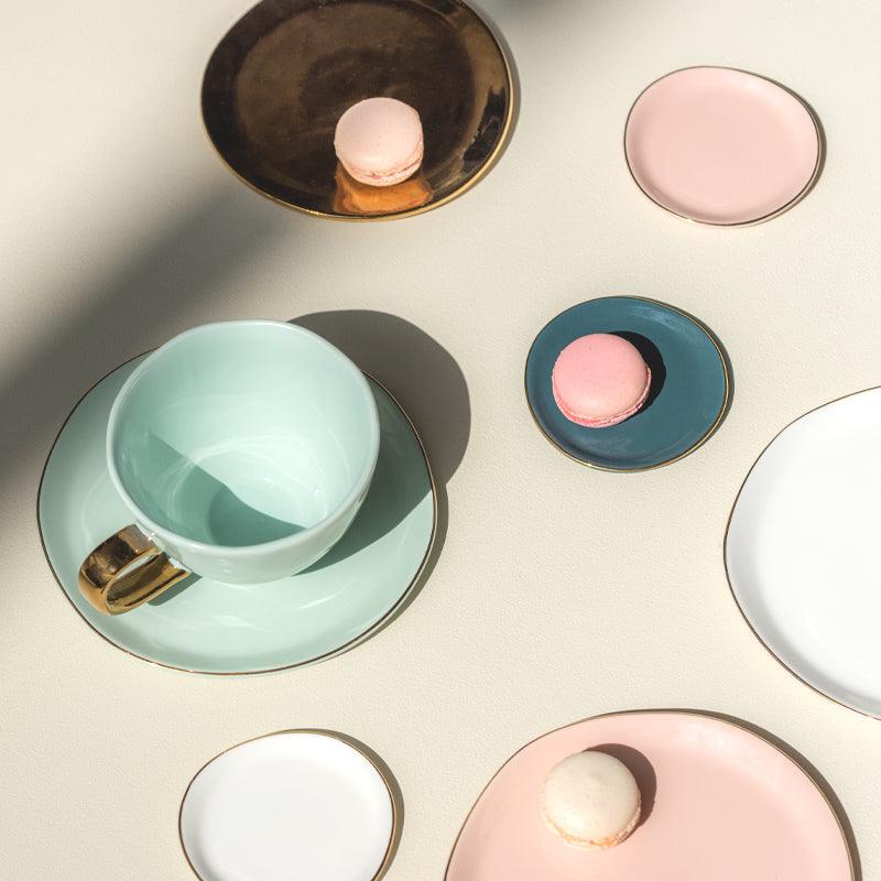 Assiette Bonjour Ø9 cm - Vieux Rose (lot de 4) - Caldeira