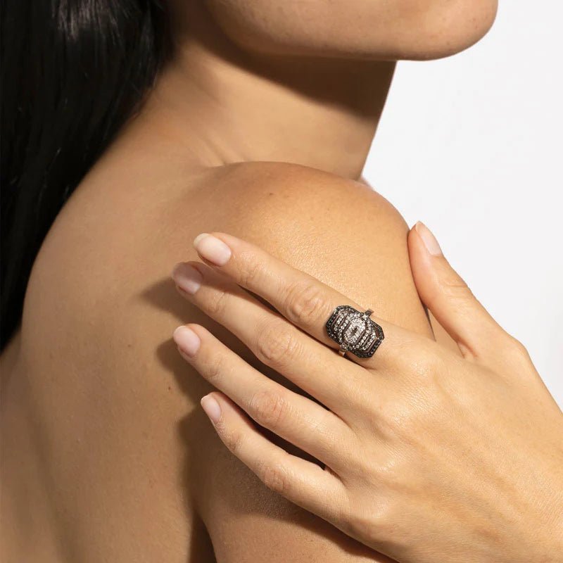 Bague Petite My Way - Degradé & argent - Statement - Design Contemporain - Maison Caldeira