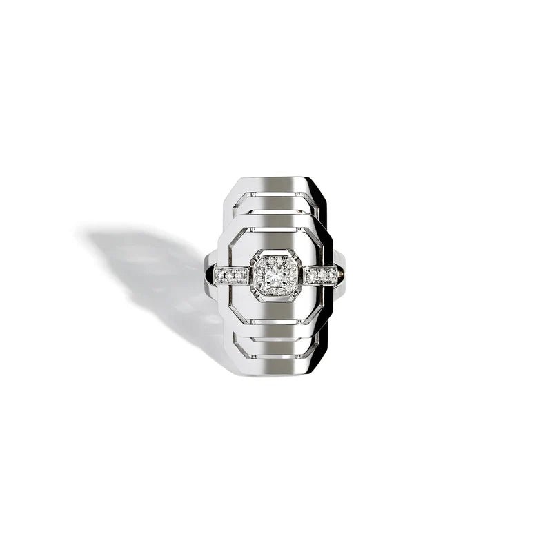 Bague My Way - Semi Pavée & Argent - Statement - Design Contemporain - Maison Caldeira