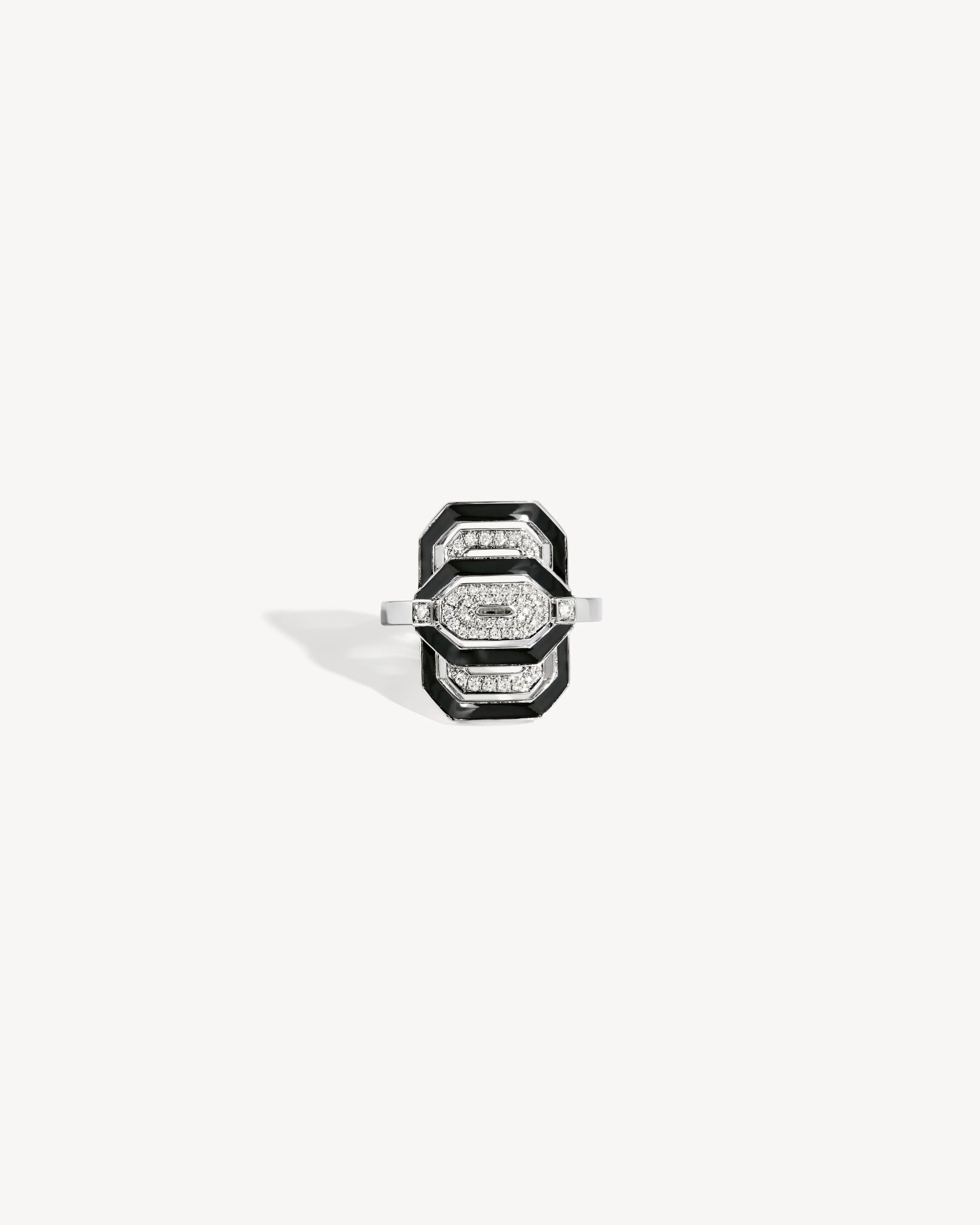Bague Petite My Way - Argent, Émail & Diamants - Statement - Design Contemporain - Maison Caldeira