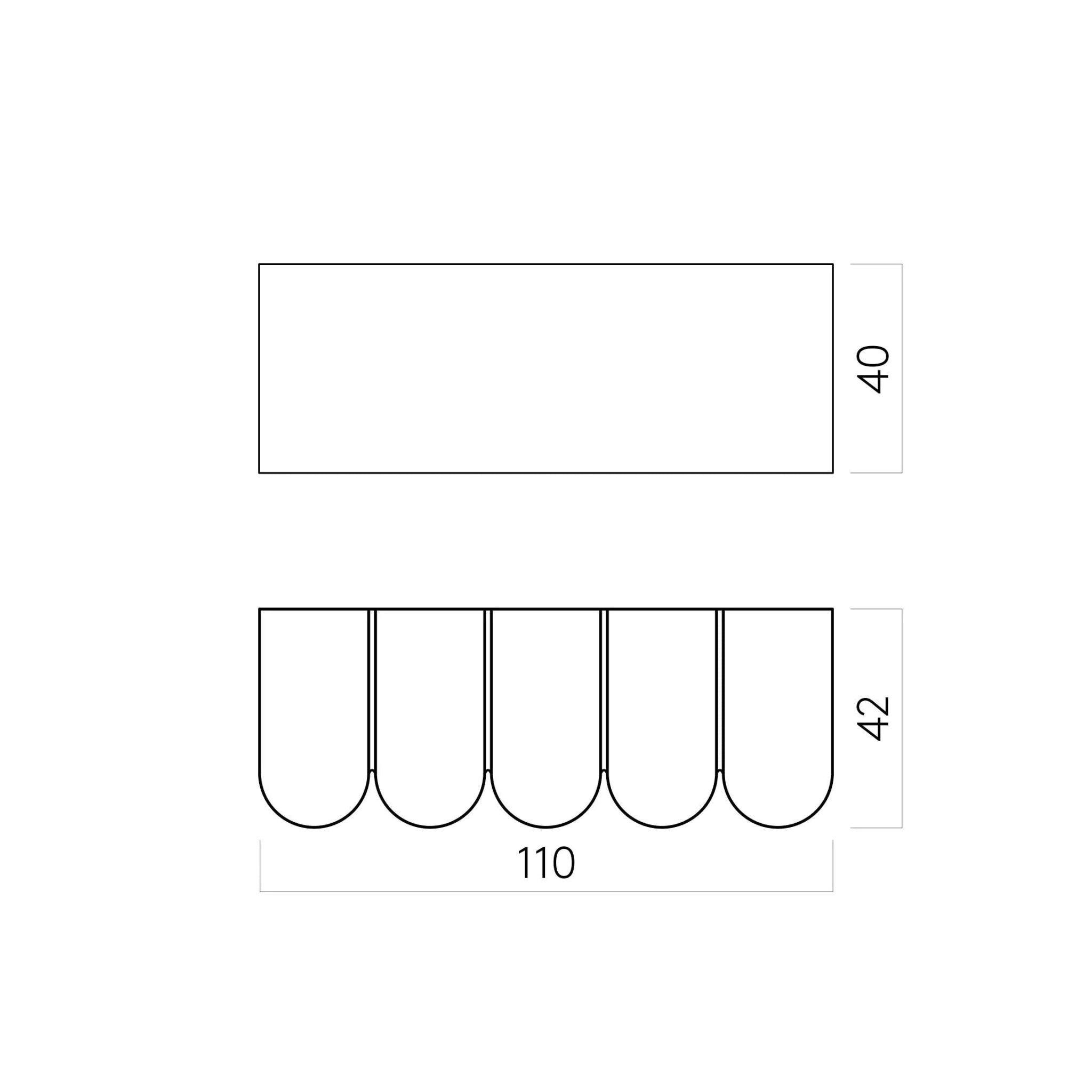 Banc 5 courbes - Noir - Kristina Dam studio - Scandinave - Maison Caldeira