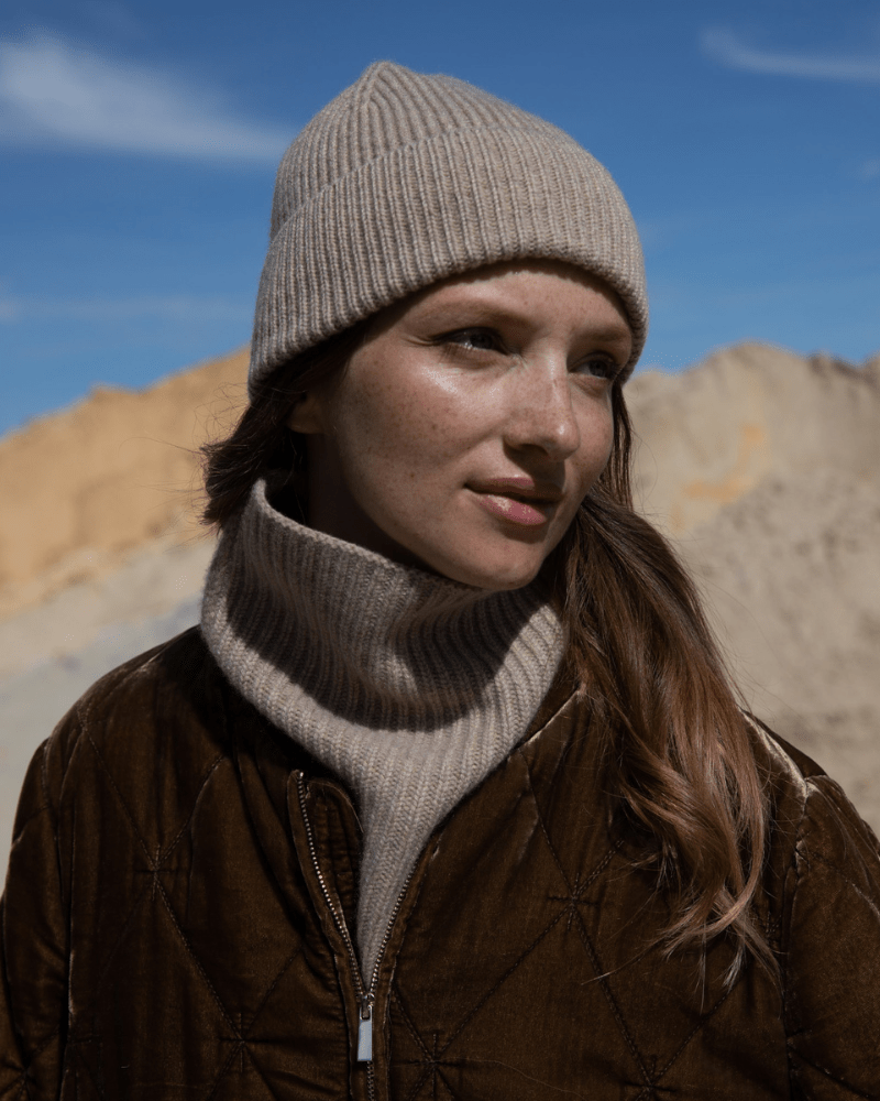 Bonnet 100% cachemire - Beige - Koon - Maison Caldeira