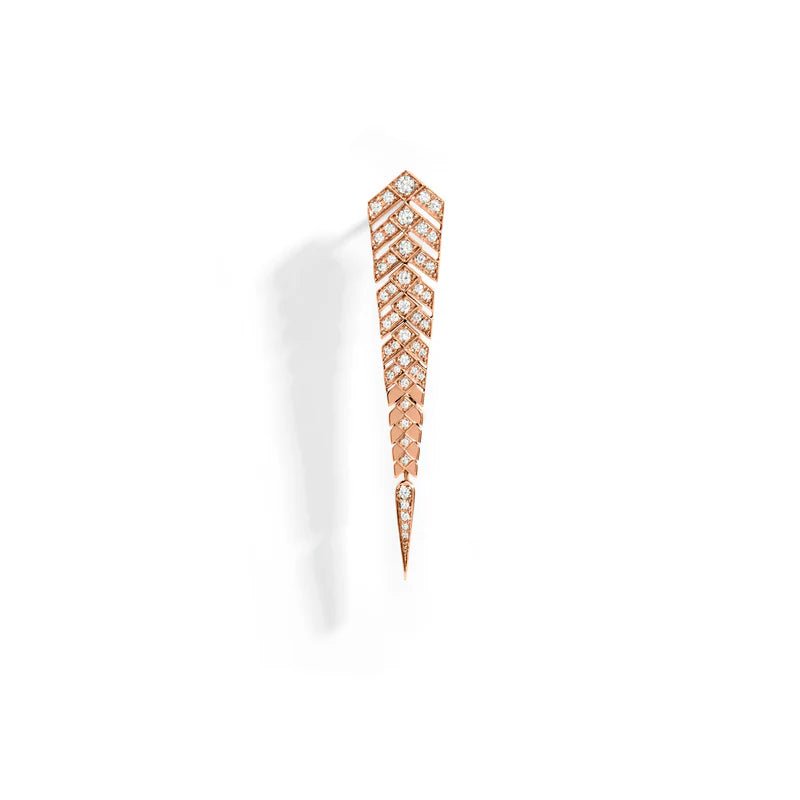 Boucle d’oreille Stairway M - Or rose - Statement - Design Contemporain - Maison Caldeira