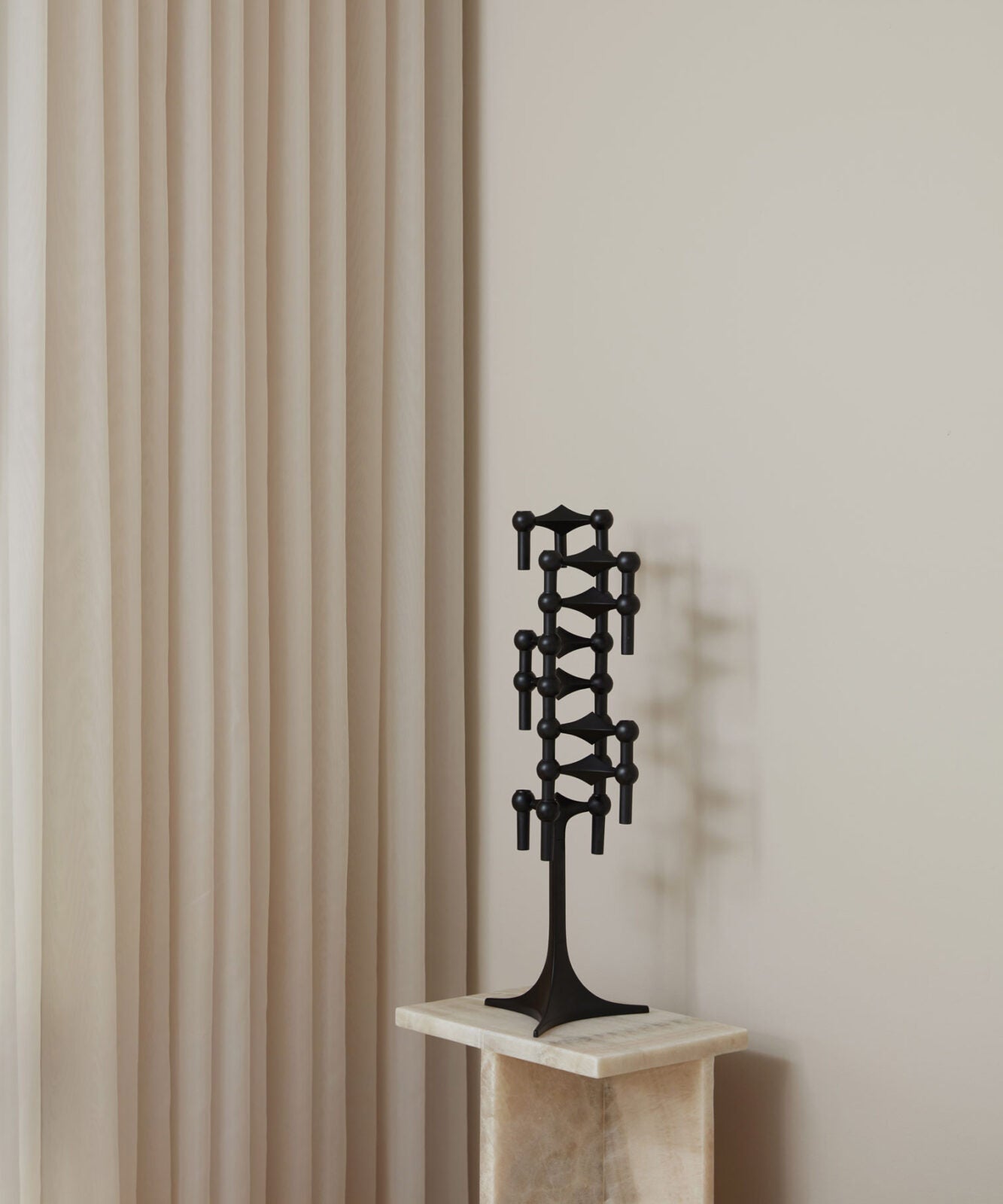 Bougeoir - Noir mat - Stoff nagel - Design Contemporain - Maison Caldeira