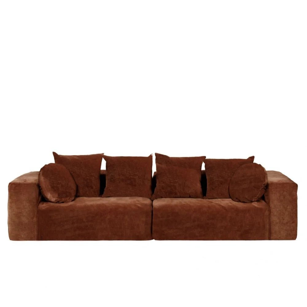 Canapé 4 places en velours cuivre URBAN FAMILY - Caldeira