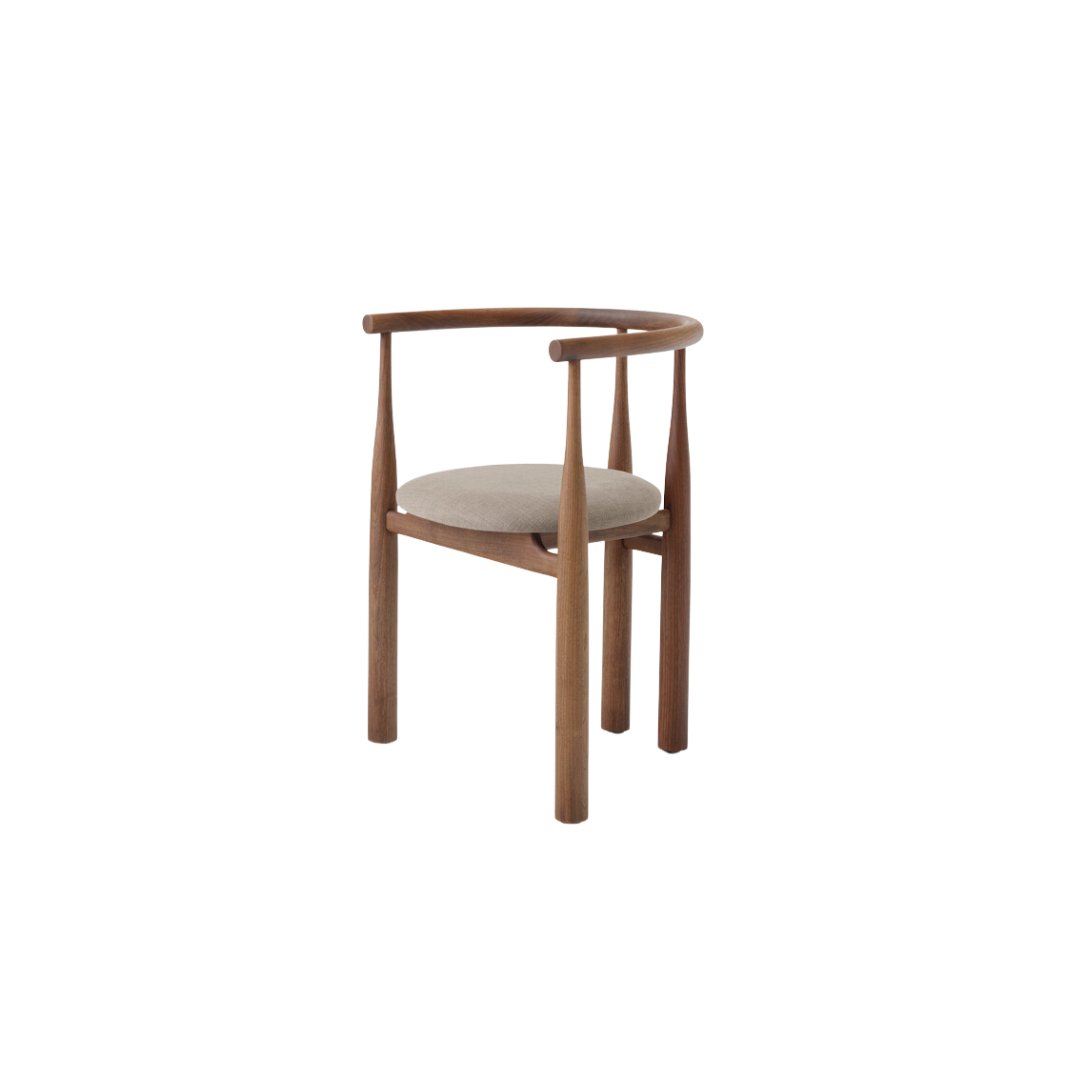 Chaise Bukowski - Noyer / Romo Linara - New works - Scandinave - Maison Caldeira