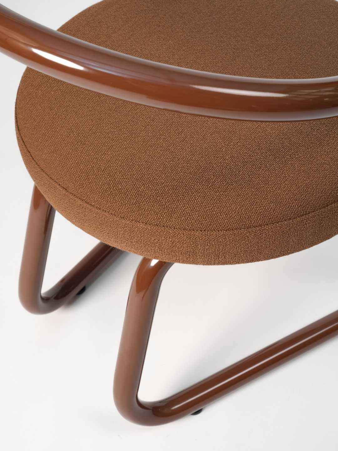 Chaise consul - Acier marron et laine marron - Axel Chay - Design Contemporain - Maison Caldeira