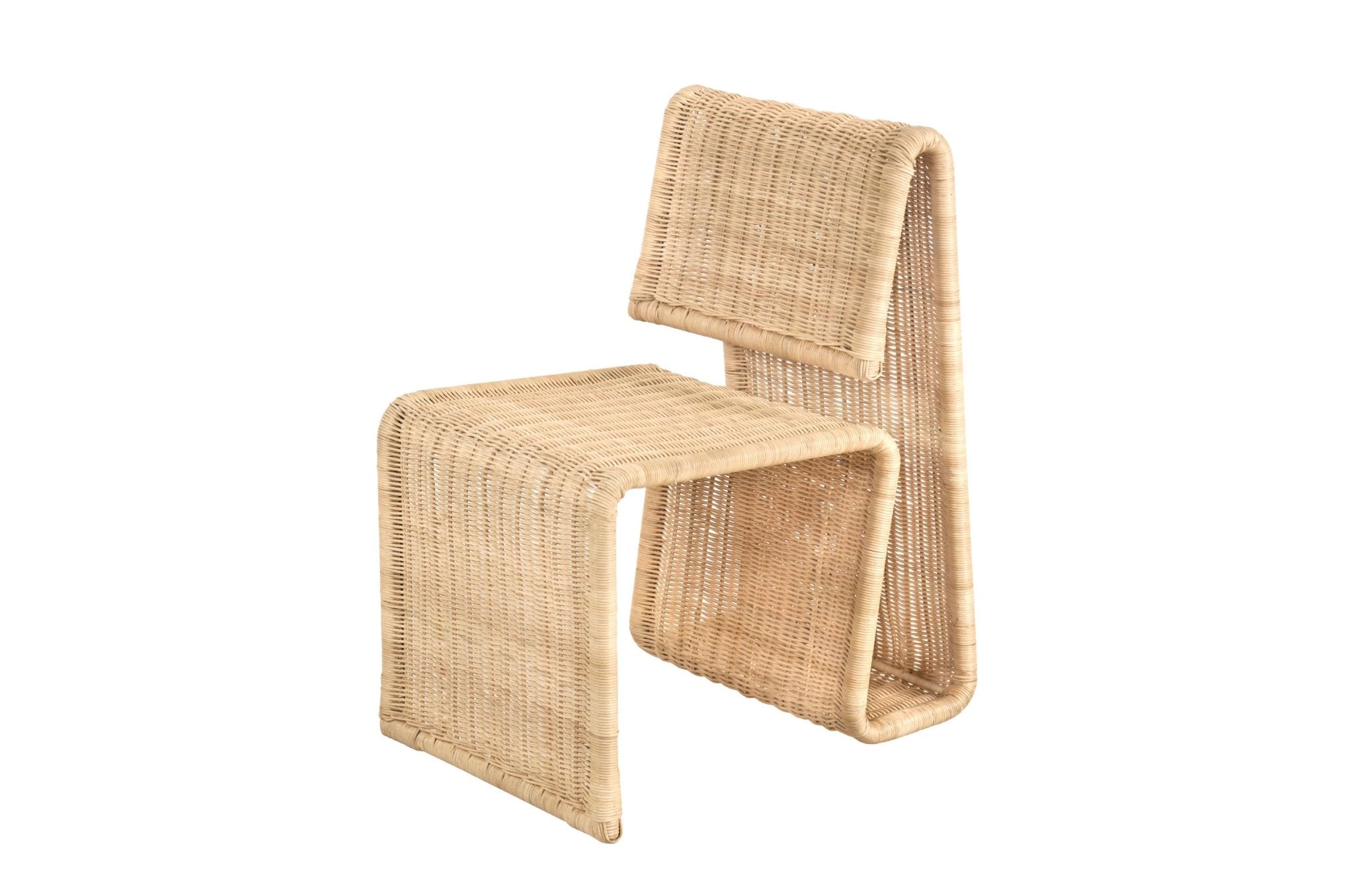 Chaise de salle à manger Ribbon en rotin - Caldeira