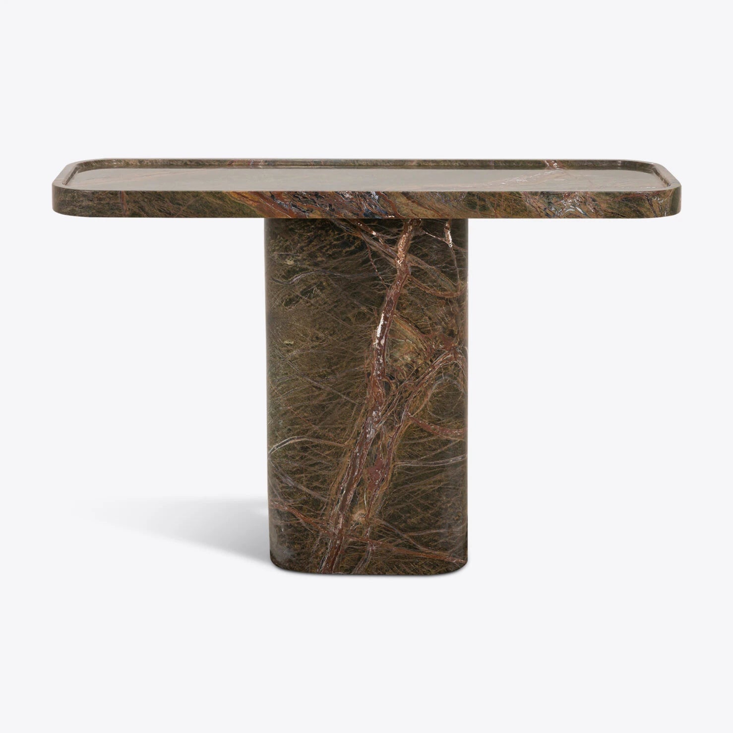 Console en marbre vert Forest Green – Argent | Maison Caldeira - Caldeira