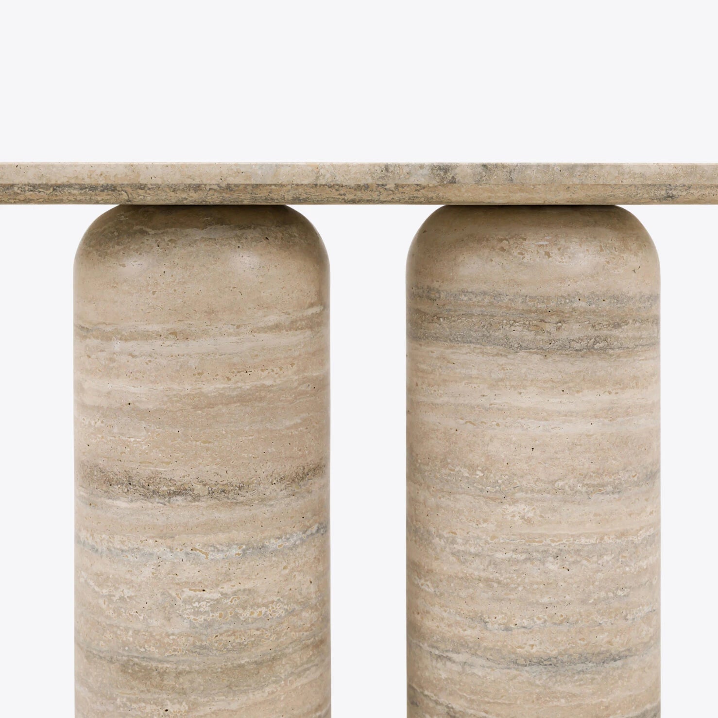 Console Positano Silver Travertine par Pure White Lines - Caldeira