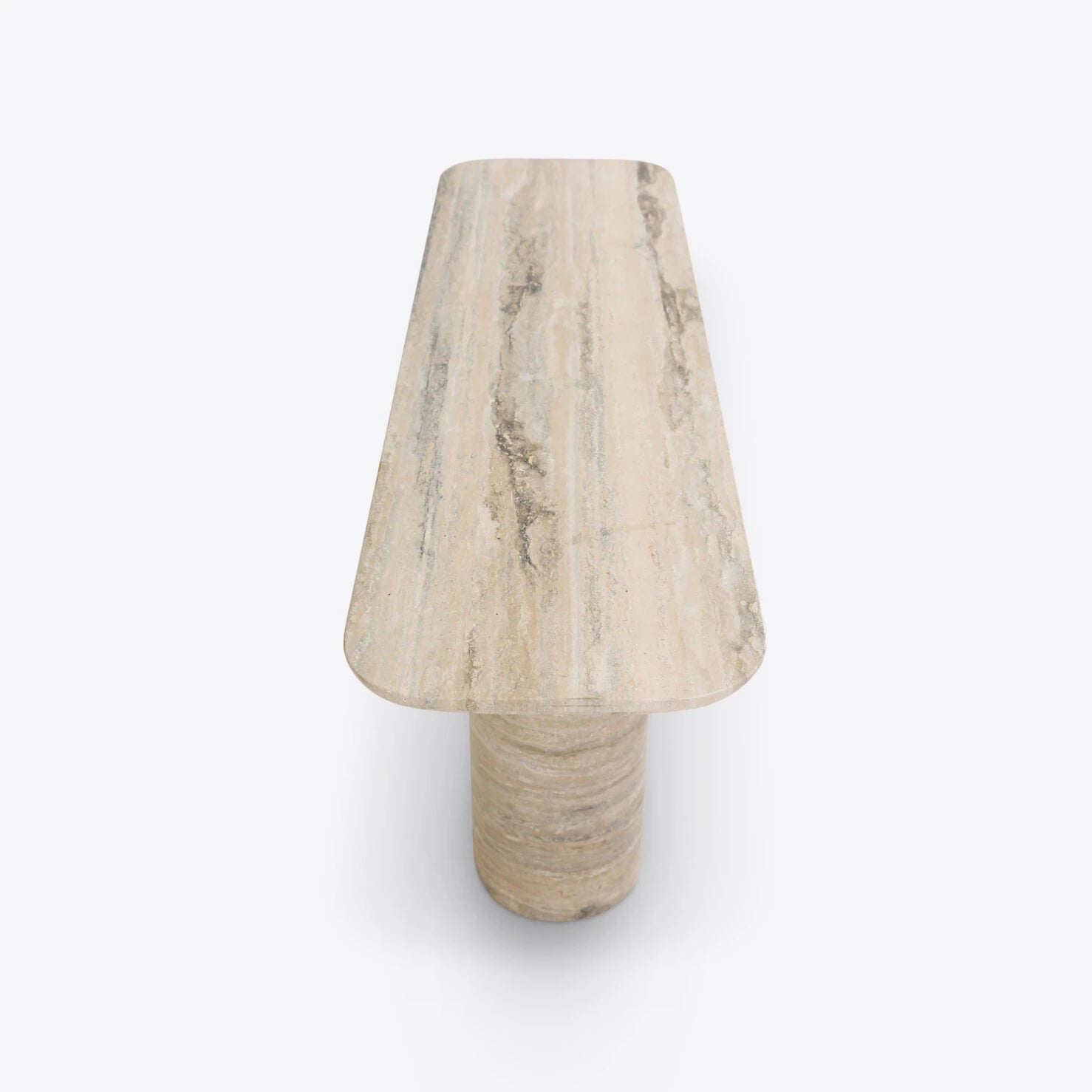 Console Positano Silver Travertine par Pure White Lines - Caldeira