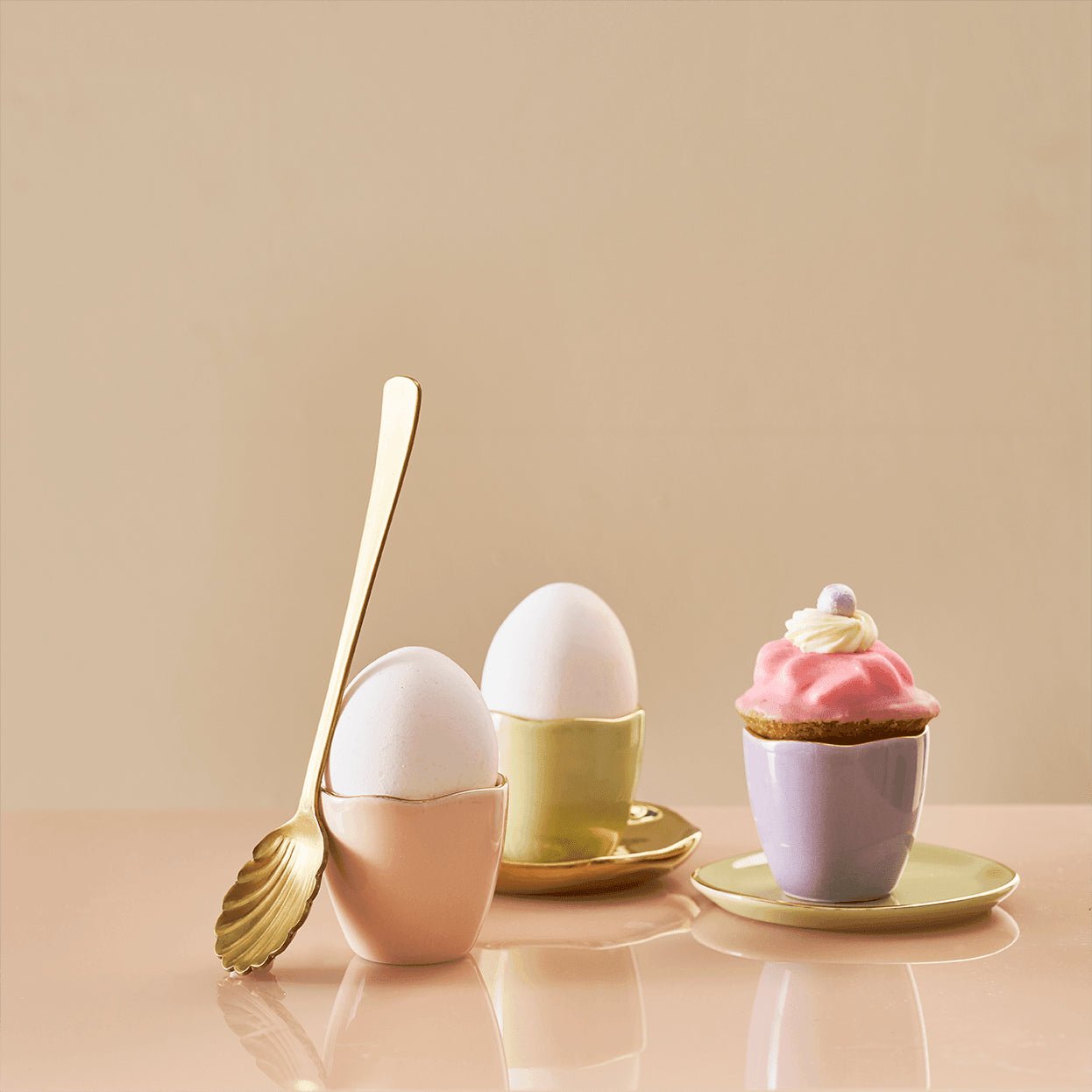 Coquetier Bonjour, Lot de 2, dans un coffret cadeau (lot de 2) - Caldeira