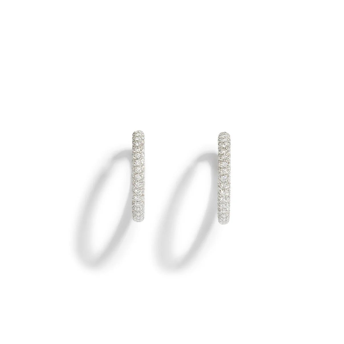 Créoles Reptile - Diamants Blancs et Noirs & Or blanc - Statement - Design Contemporain - Maison Caldeira