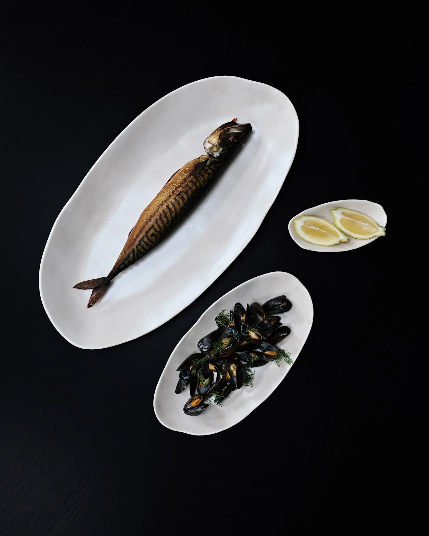 Ensemble de 3 plateaux ovales Native – Finition Bouleau | 101 Copenhagen - Caldeira