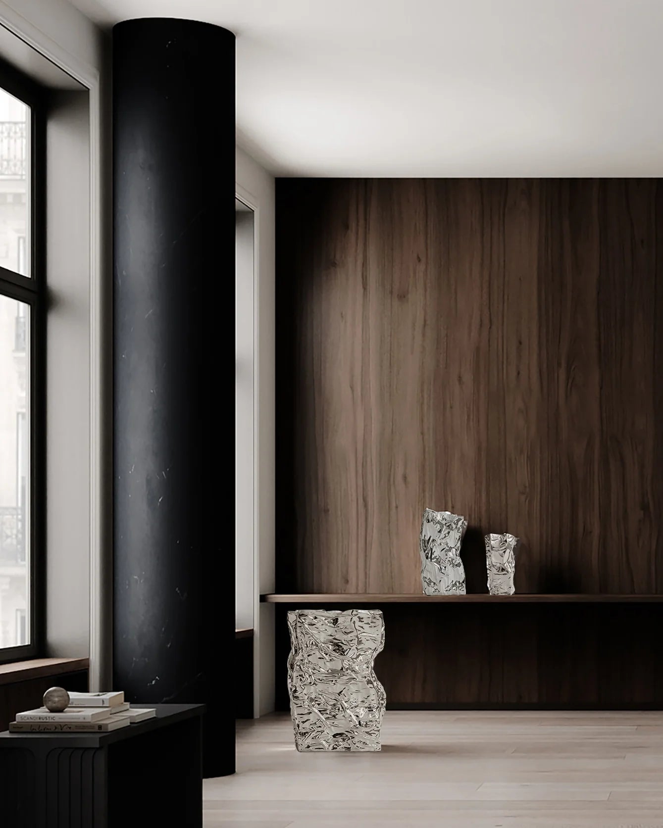 Grand vase Kami - Chrome - 101 copenhagen - Scandinave - Maison Caldeira