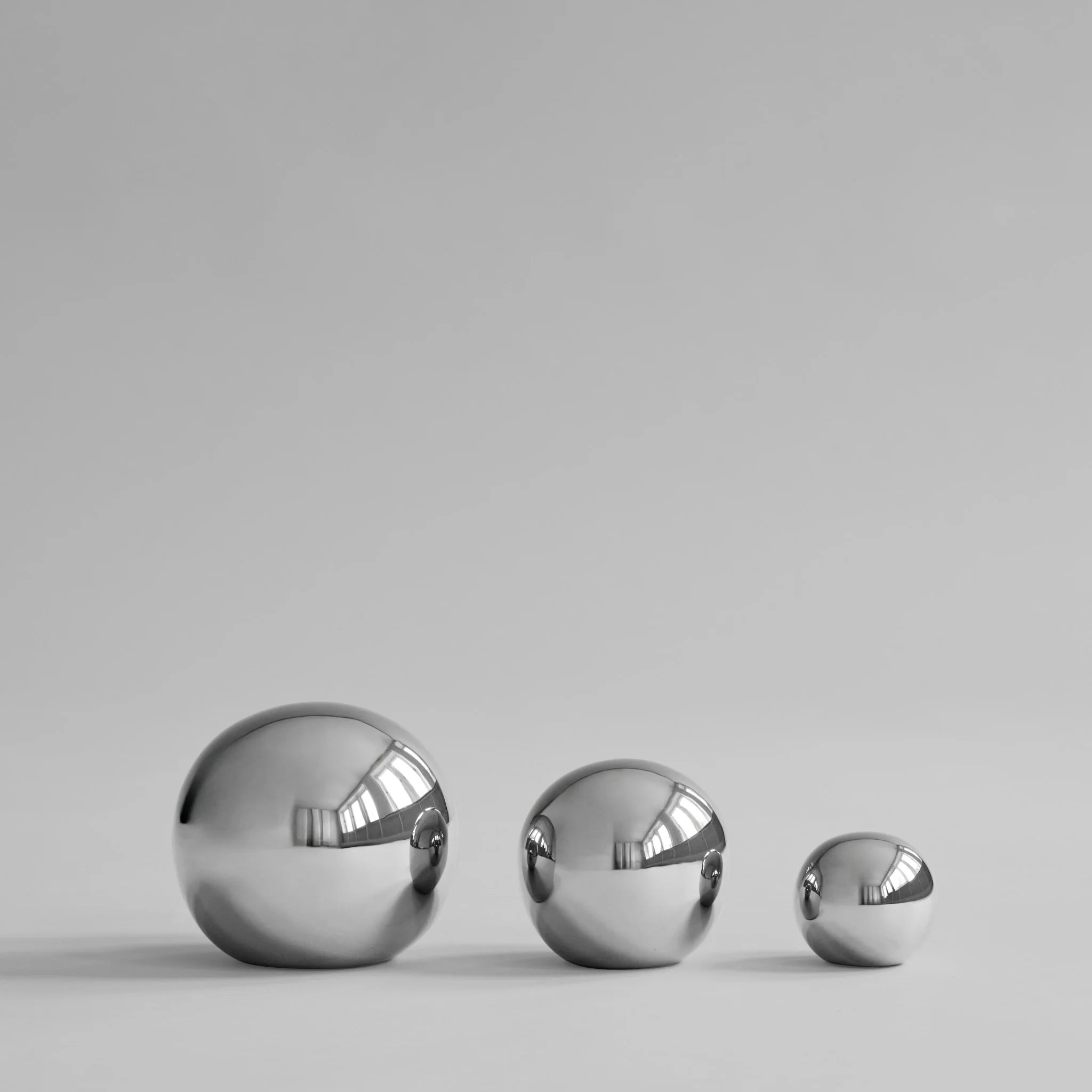 Jeu de 3 boules en céramique - Chrome - Maison Caldeira