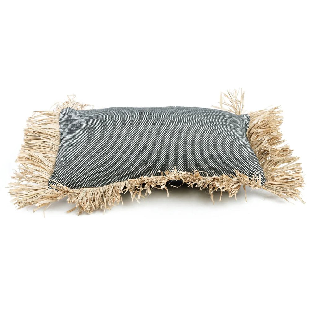 La housse de coussin en coton Bonita - Noir naturel - 30x50 - Bazar Bizar - Méditerranée - Maison Caldeira