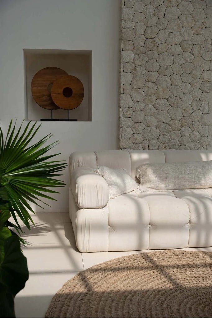 Housse de coussin Oh My Gee - Crème - 40x40 - Bazar Bizar - Méditerranée - Maison Caldeira