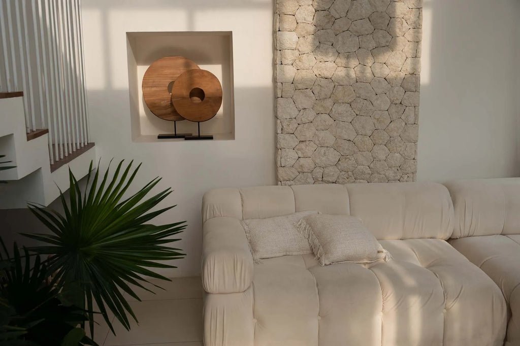 Housse de coussin Oh My Gee - Crème - 40x40 - Bazar Bizar - Méditerranée - Maison Caldeira