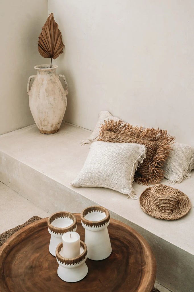 Housse de coussin Oh My Gee - Crème - 40x40 - Bazar Bizar - Méditerranée - Maison Caldeira