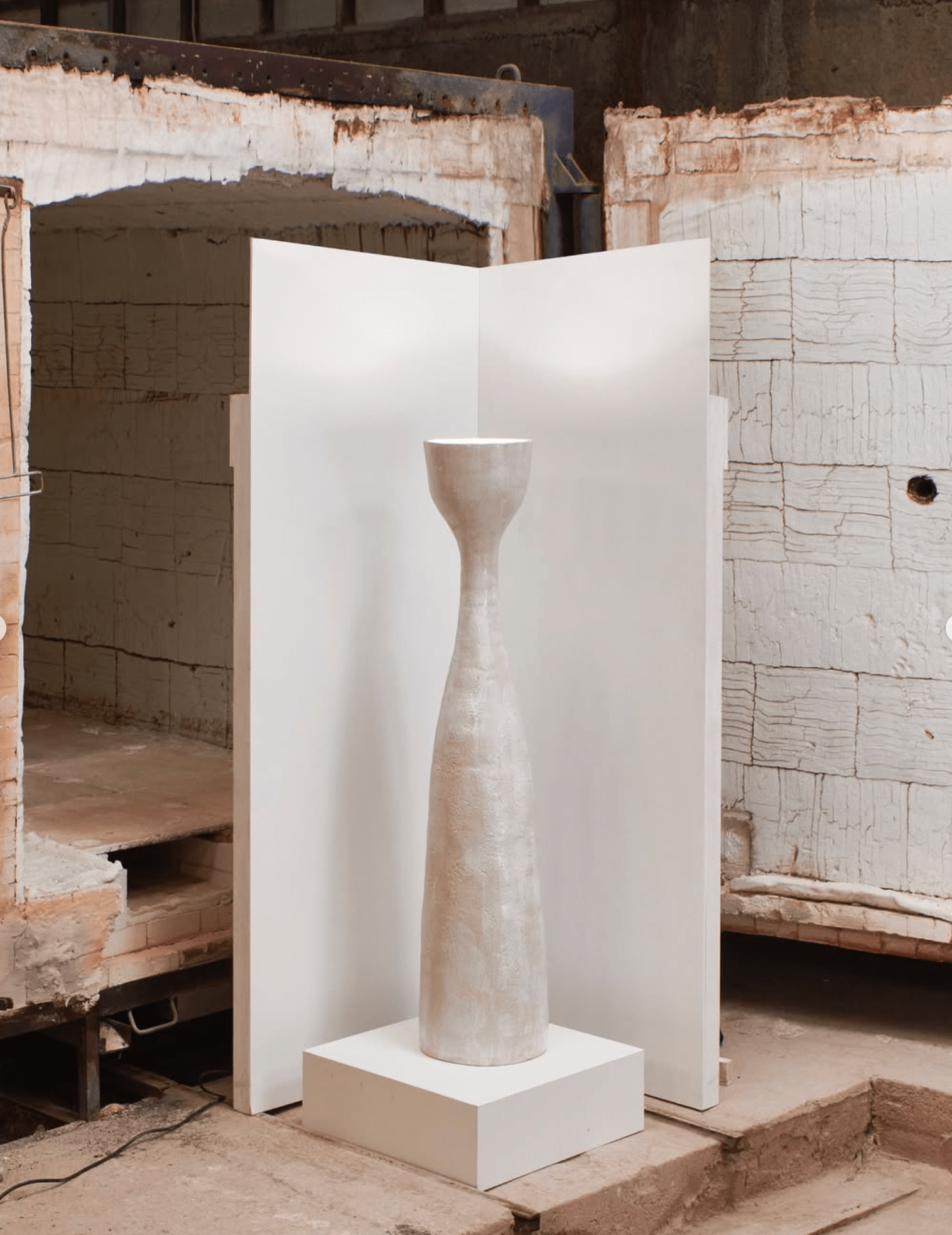 Lampadaire Melides N°3 en Céramique - Blanc cassé - Maison Caldeira
