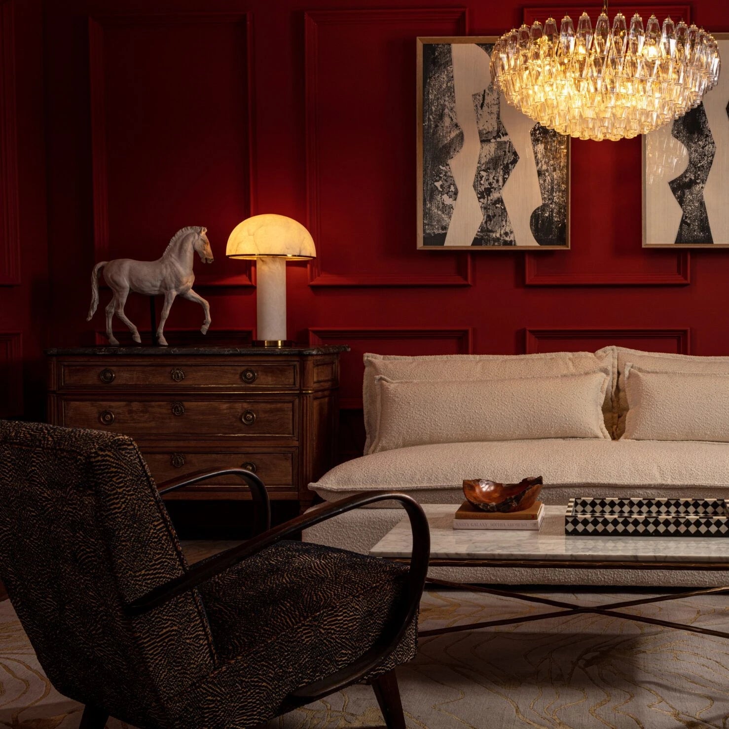 Lampe de table Aragon en albâtre et laiton – Sculpture lumineuse design | Caldeira - Caldeira