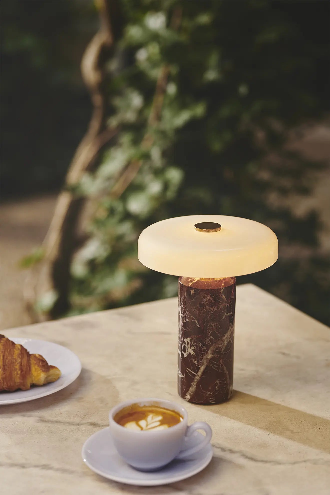 Lampe portable TRIP - Marbre Burgundy & Verre Soufflé - Caldeira