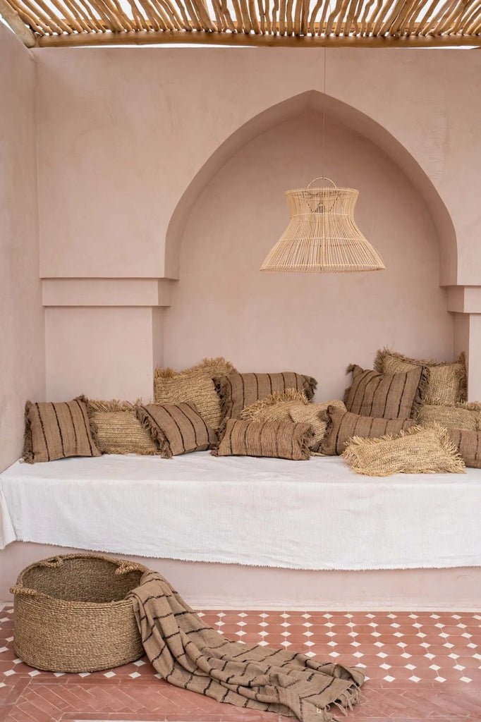 Le plaid "s'il vous plaît" - beige noir - Bazar Bizar - Méditerranée - Maison Caldeira