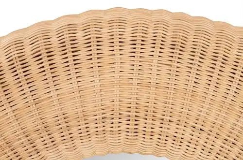 Miroir en rotin sculptural « Loop » L - Caldeira