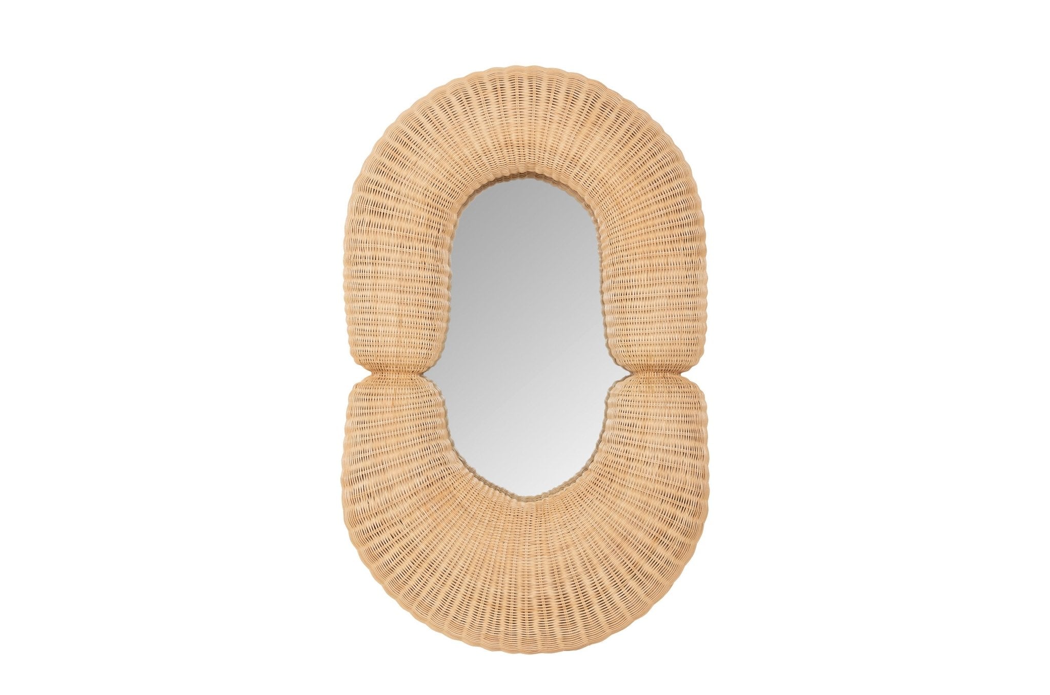 Miroir Loop en rotin S - Caldeira