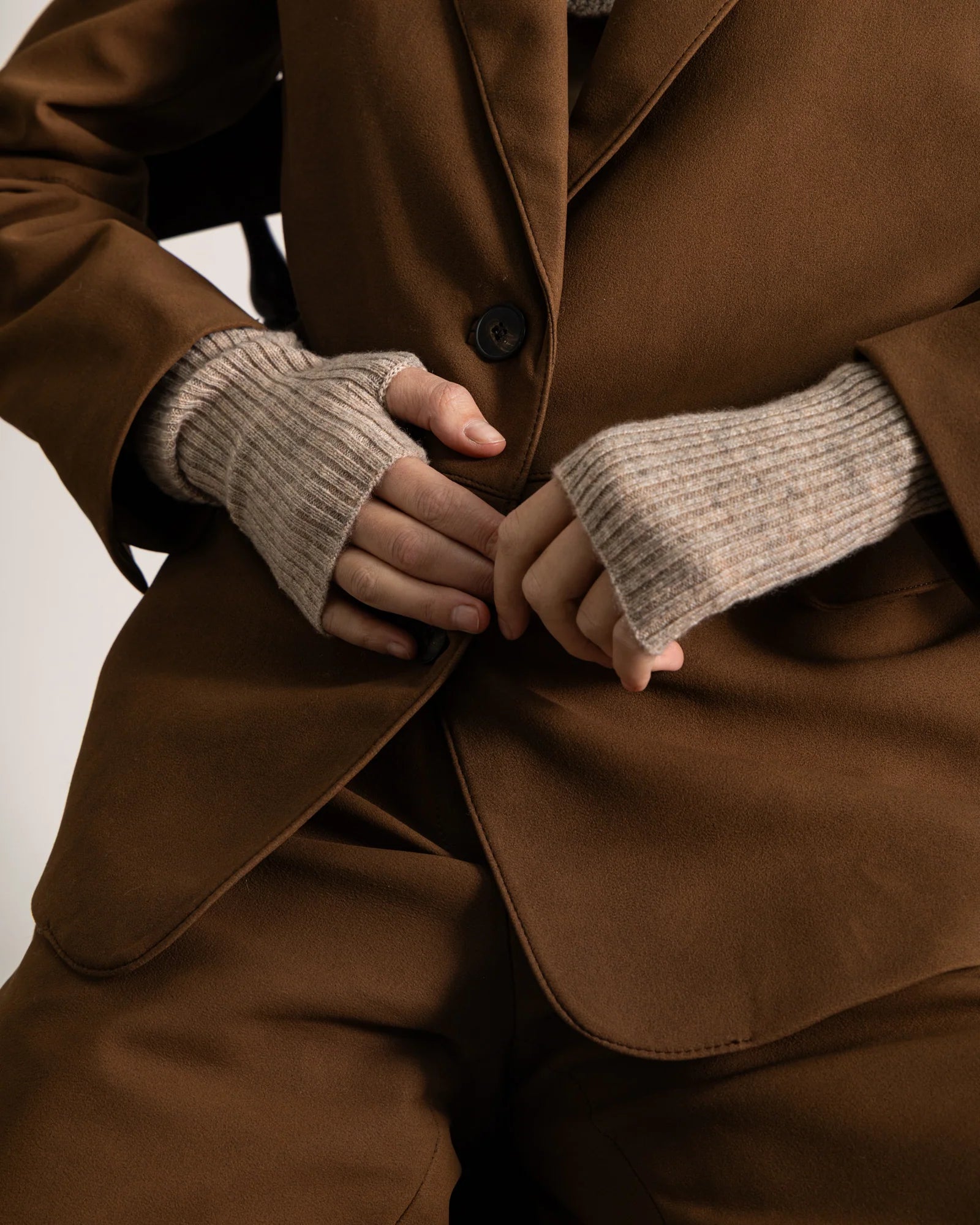 Mitaines beige 100% cachemire - Koon - Caldeira