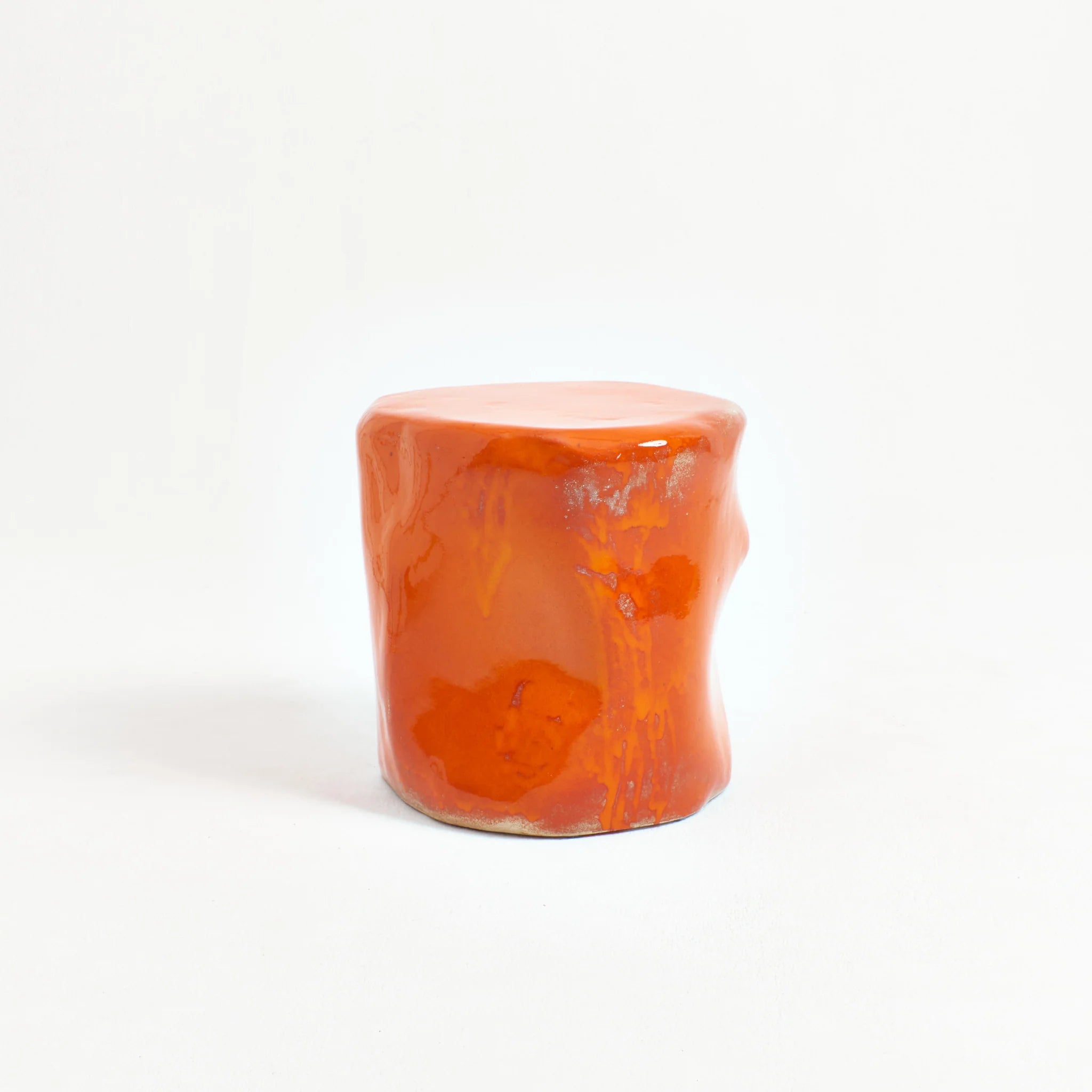 Petite table d'appoint en céramique - Orange - Maison Caldeira