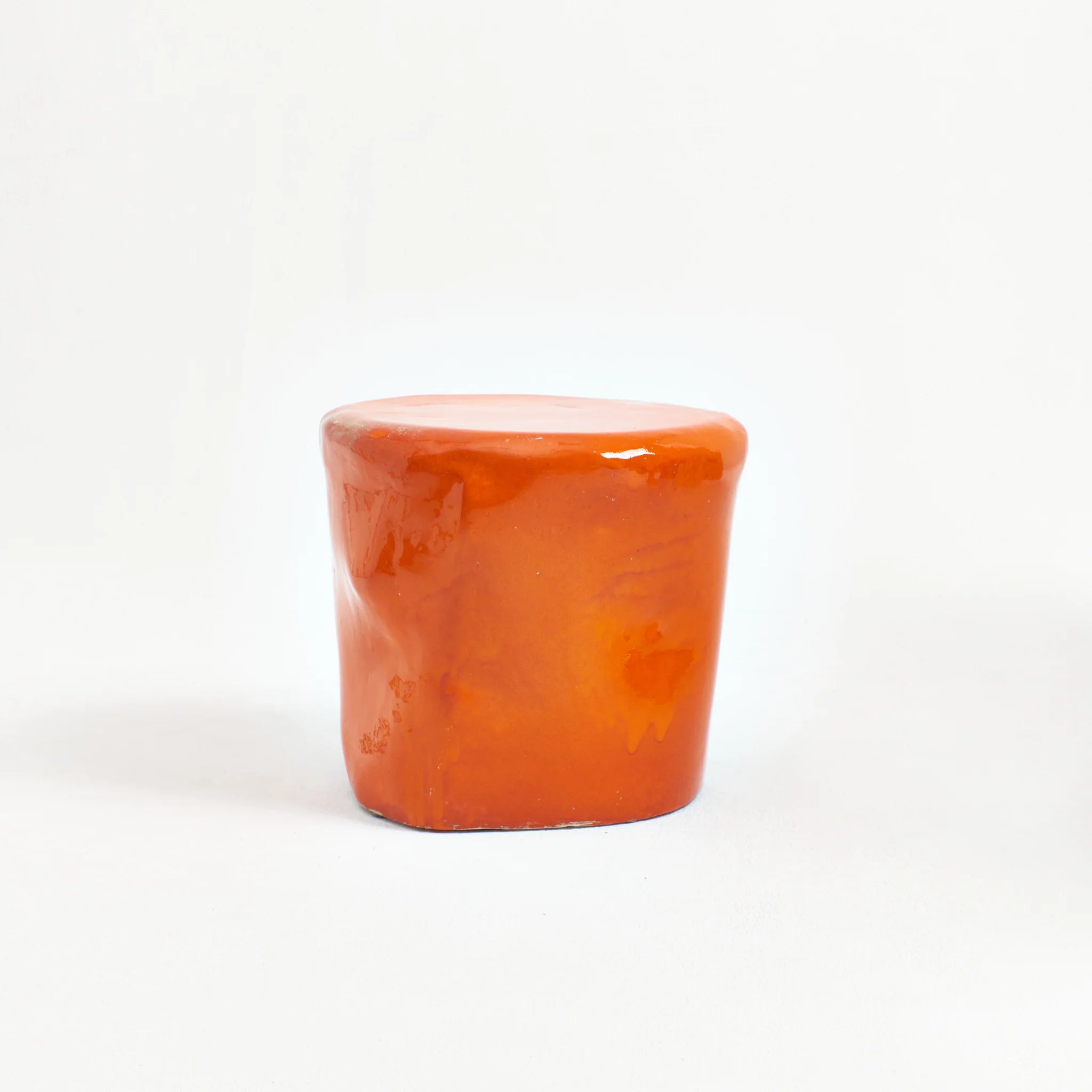 Petite table d'appoint en céramique - Orange - Maison Caldeira