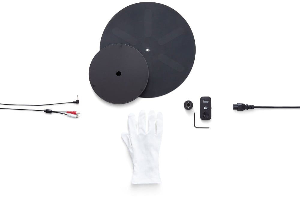 Platine vinyle Turntable verre noir / Bluetooth 5.0 - Caldeira