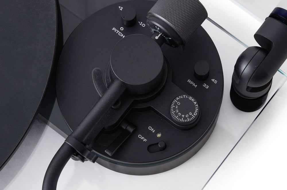 Platine vinyle Turntable verre noir / Bluetooth 5.0 - Caldeira