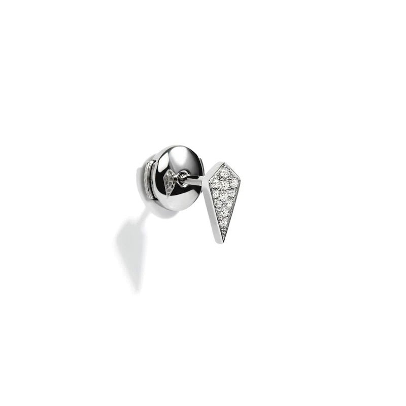 Puce d'oreille Stairway - Argent et diamants - Statement - Design Contemporain - Maison Caldeira