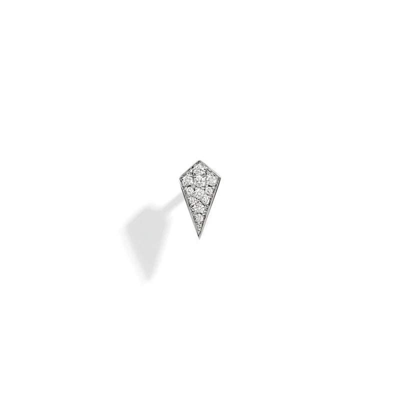 Puce d'oreille Stairway - Argent et diamants - Statement - Design Contemporain - Maison Caldeira