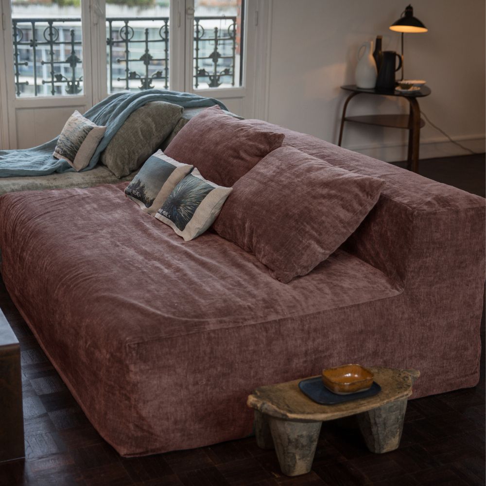 SLOW GEEK Sépia – Canapé 2 places en velours côtelé - Caldeira