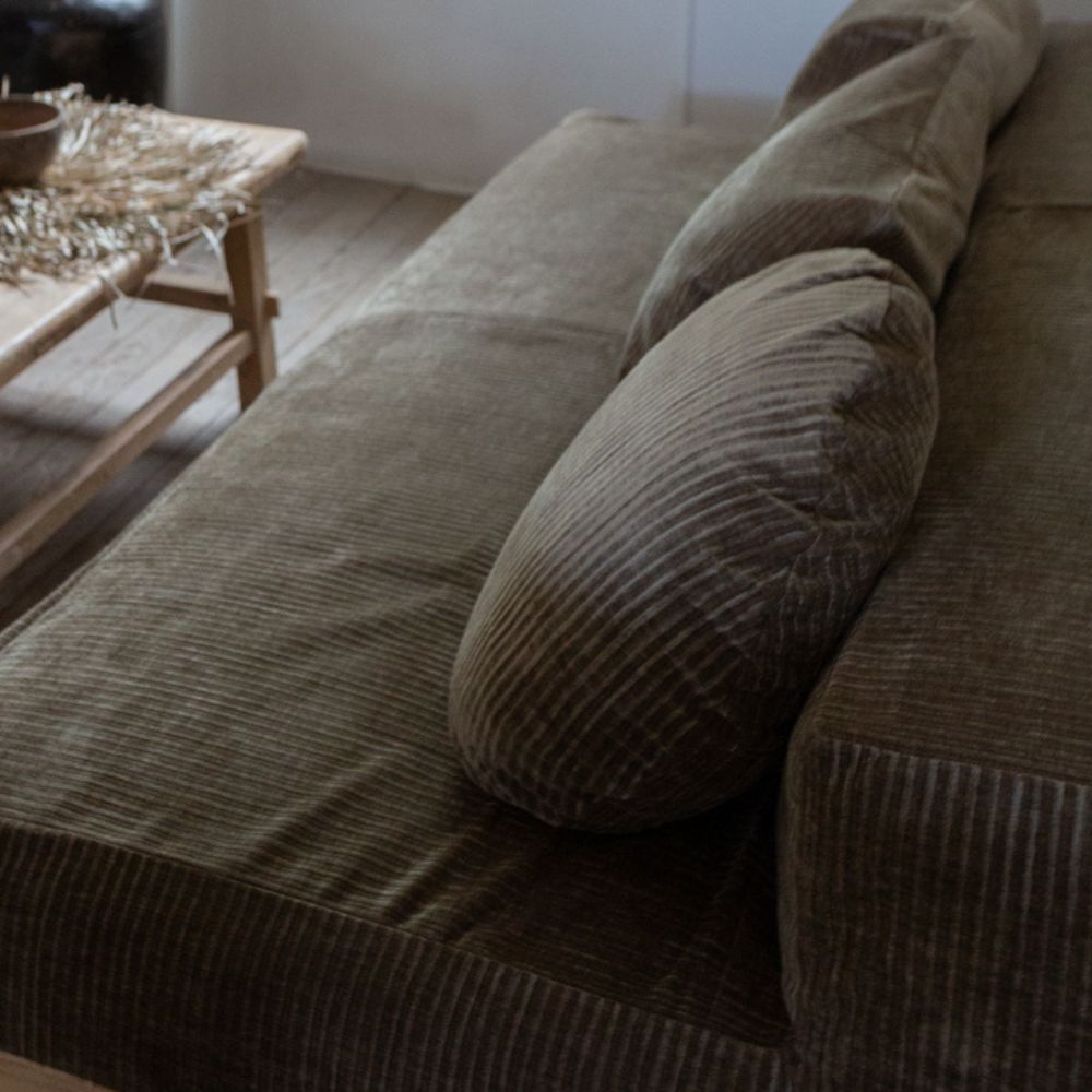 SLOW GEEK Sépia – Canapé 2 places en velours côtelé - Caldeira