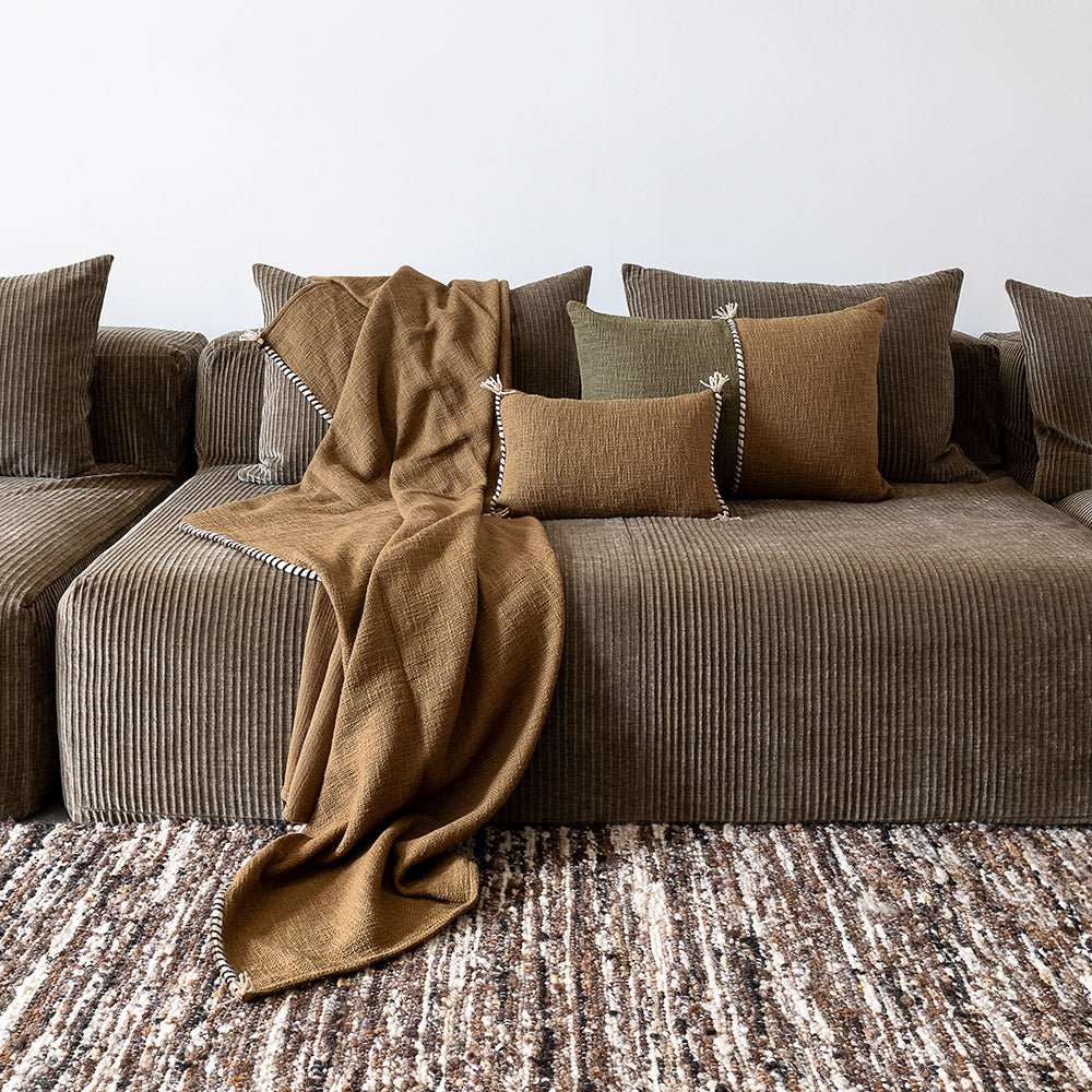 SLOW GEEK Sépia – Canapé 2 places en velours côtelé - Caldeira