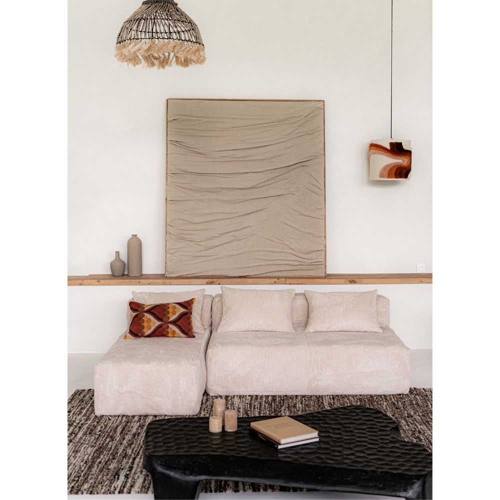 SLOW GEEK Sépia – Canapé 2 places en velours côtelé - Caldeira