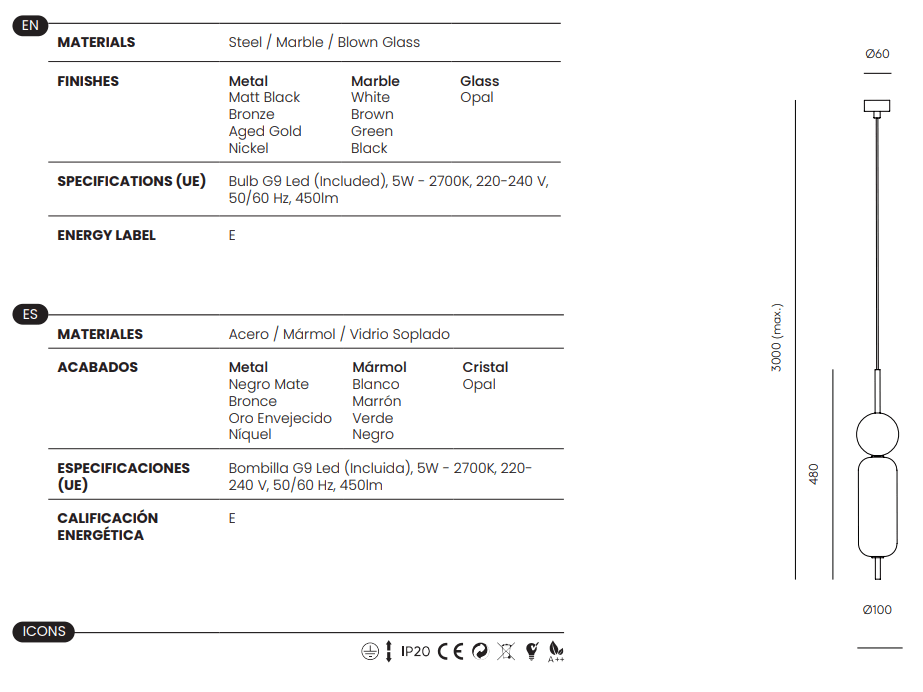 Suspension Anet - Aromas del campo - Caldeira