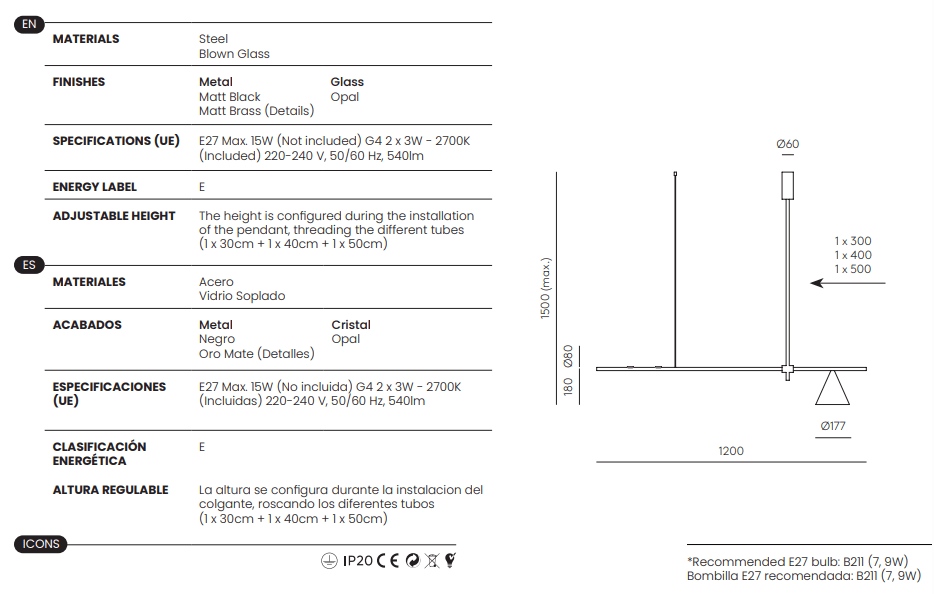 Suspension Crane - Aromas del campo - Caldeira